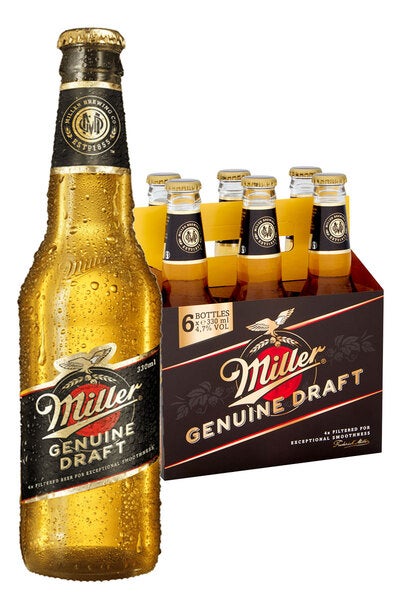 Buy 6 x Miller Genuine Draft Beer Bottle 330ml at the best price ...