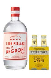 Four Pillars Spiced Negroni Gin 700ml x 4 Fever Tree Indian Tonic Water