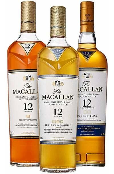 Macallan 12 Year Sherry Oak w/Gift Box
Macallan 12 Year Fine Oak w/Gift Box
Macallan 12 Year Double Cask w/Gift Box